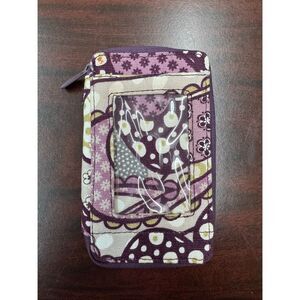 Thirty-One Purple Paisley Printed Wristlet Wallet